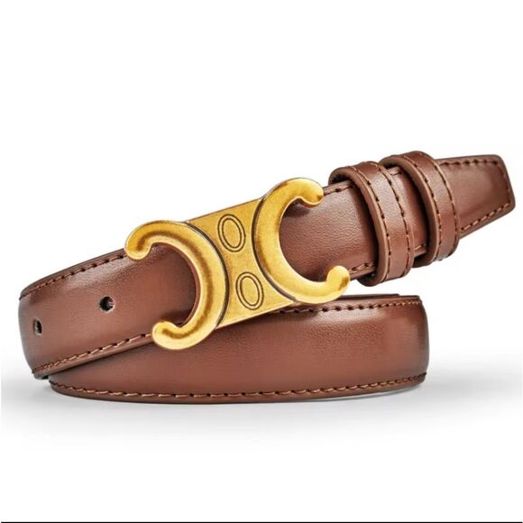 Anthopologie Leather Belt With Gold Tone Hardware NWOT main image 12